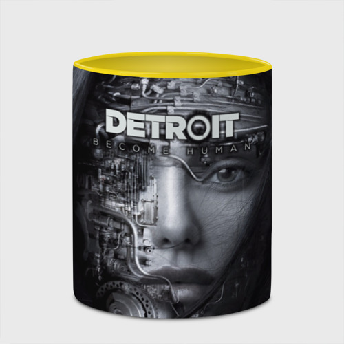 Кружка с полной запечаткой Detroit Become Human, цвет белый + желтый - фото 4