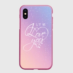 Чехол для iPhone XS Max матовый BTS love you