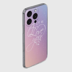 Чехол для iPhone 16 Pro Max силиконовый с защитой камеры BTS love you - фото 2
