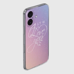 Чехол для iPhone 16 силиконовый с защитой камеры BTS love you - фото 2