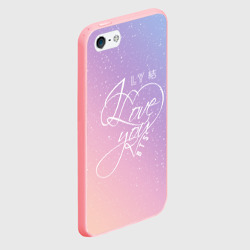 Чехол для iPhone 5/5S матовый BTS love you - фото 2