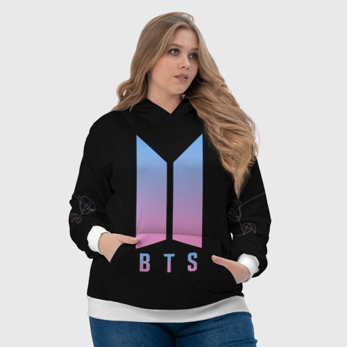 Женская толстовка 3D BTS love yourself БТС, цвет 3D печать - фото 6