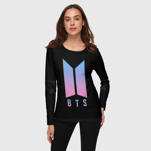 Женский лонгслив 3D BTS love yourself БТС, цвет 3D печать - фото 3