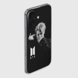 Чехол для iPhone 16 силиконовый с защитой камеры BTS rap monster БТС - фото 2