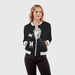 Женский бомбер 3D BTS rap monster БТС - фото 2