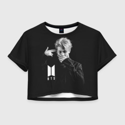 Женская футболка Crop-top 3D BTS rap monster БТС