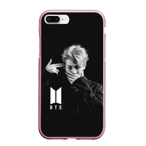 Чехол для iPhone 7Plus/8 Plus матовый BTS rap monster БТС, цвет розовый