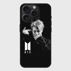 Чехол силиконовый для Apple iPhone 15 Pro матовый BTS rap monster БТС