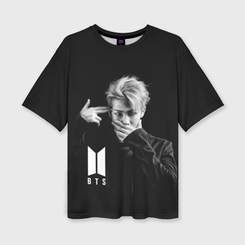 Женская футболка oversize 3D BTS rap monster БТС, цвет 3D печать