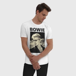Мужская пижама с белой футболкой хлопок Дэвид Боуи - фото 2