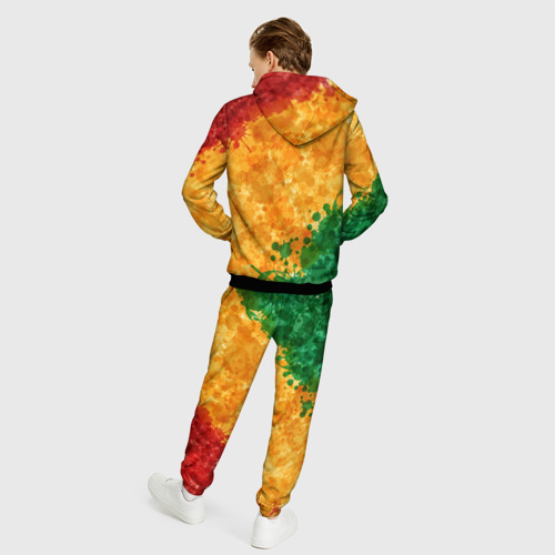 Мужской 3D костюм с принтом Reggae, вид сзади #2