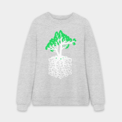 Мужской свитшот oversize без начеса хлопок Квадратный корень