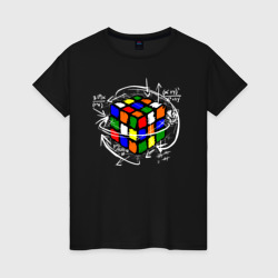 Женская футболка хлопок Кубик Рубика