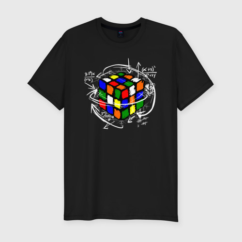 Мужская футболка хлопок Slim Кубик Рубика