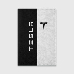 Обложка для паспорта матовая кожа Tesla