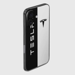 Чехол для iPhone 16 силиконовый с защитой камеры Tesla - фото 2