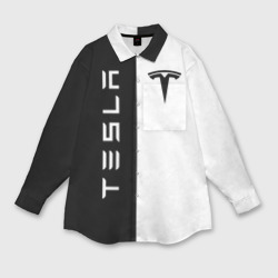 Мужская рубашка oversize 3D Tesla