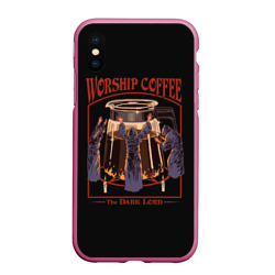 Чехол для iPhone XS Max матовый Worship Coffee