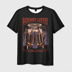 Мужская футболка 3D Worship Coffee