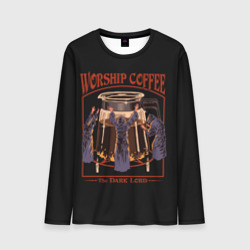 Мужской лонгслив 3D Worship Coffee