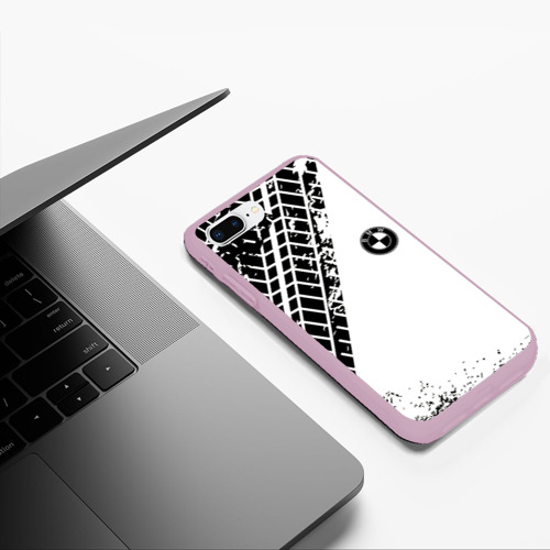 Чехол для iPhone 7Plus/8 Plus матовый BMW, цвет розовый - фото 5