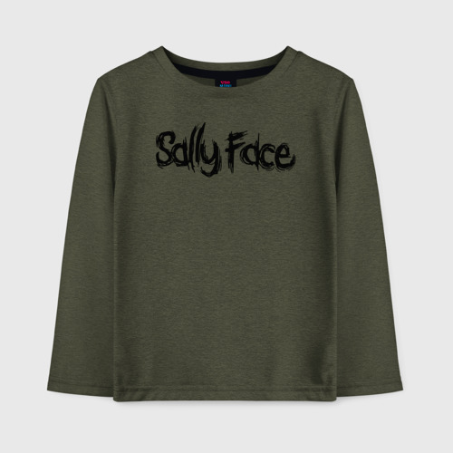 Детский лонгслив хлопок SALLY FACE, цвет меланж-хаки