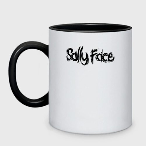 Кружка двухцветная SALLY FACE, цвет белый + черный