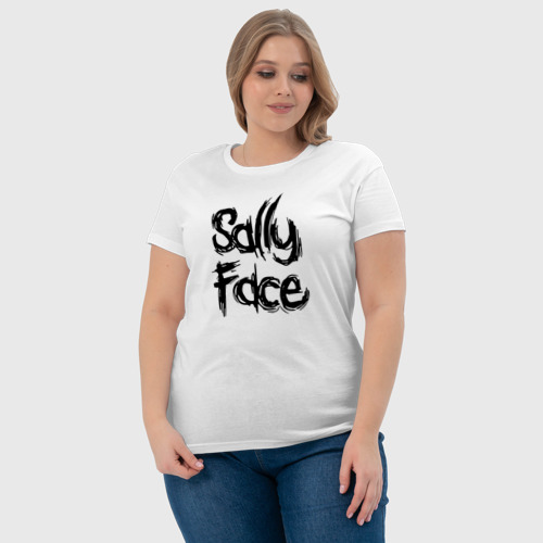 Женская футболка хлопок SALLY FACE, цвет белый - фото 6