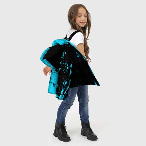 Зимняя куртка для девочек 3D Sally face Салли Фейс краски, цвет черный - фото 6