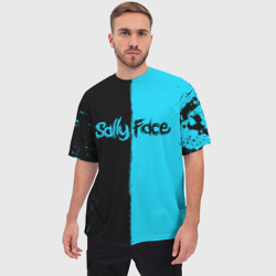 Мужская футболка oversize 3D Sally face Салли Фейс краски - фото 2