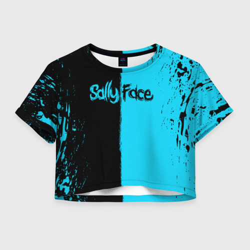 Женская футболка Crop-top 3D Sally face Салли Фейс краски, цвет 3D печать