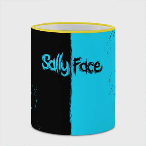 Кружка с полной запечаткой Sally face Салли Фейс краски, цвет Кант желтый - фото 4