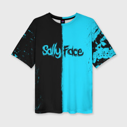 Женская футболка oversize 3D Sally face Салли Фейс краски