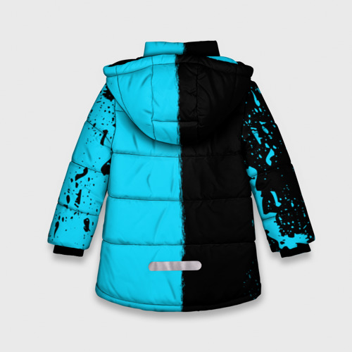 Зимняя куртка для девочек 3D Sally face Салли Фейс краски, цвет черный - фото 2
