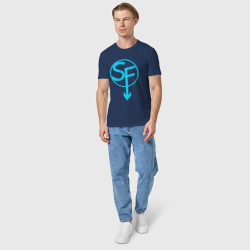 Мужская футболка хлопок SALLY FACE, цвет темно-синий - фото 5
