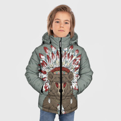 Зимняя куртка для мальчиков 3D Медведь индеец - фото 2