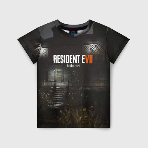 Детская футболка 3D с принтом RESIDENT EVIL 7, вид спереди #2