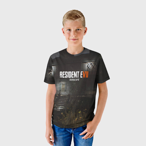 Детская футболка 3D с принтом RESIDENT EVIL 7, фото на моделе #1