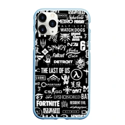 Чехол для iPhone 11 Pro Max матовый Логотипы игр