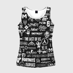 Женская майка 3D Логотипы игр
