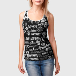 Женская майка 3D Логотипы игр - фото 2