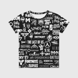 Детская футболка 3D Логотипы игр