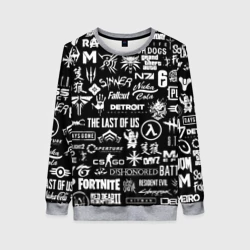 Женский свитшот 3D Логотипы игр