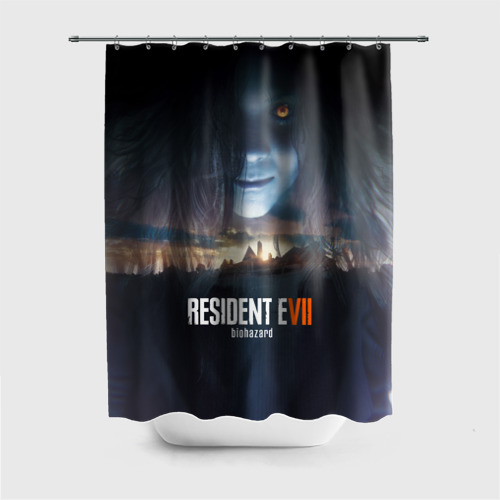 Штора 3D для ванной Resident Evil 7