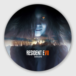 Круглый коврик для мышки Resident Evil 7