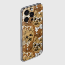 Чехол для iPhone 16 Pro Max силиконовый с защитой камеры I love my Yorkie - фото 2