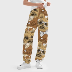 Женские джоггеры оверсайз 3D I love my Yorkie - фото 2