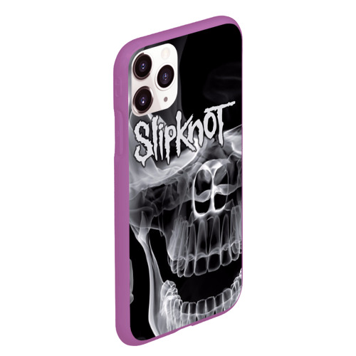 Чехол для iPhone 11 Pro Max матовый Slipknot, цвет фиолетовый - фото 3