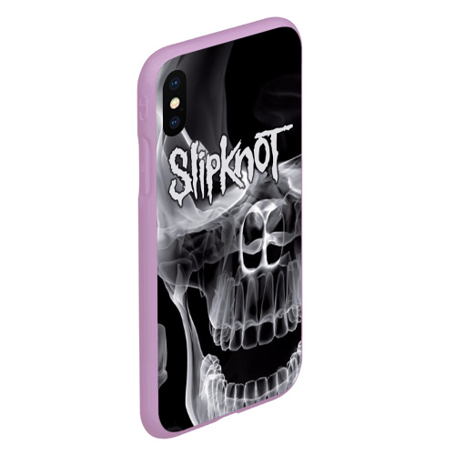 Чехол для iPhone XS Max матовый Slipknot, цвет сиреневый - фото 3