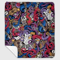 Плед с рукавами Music collage